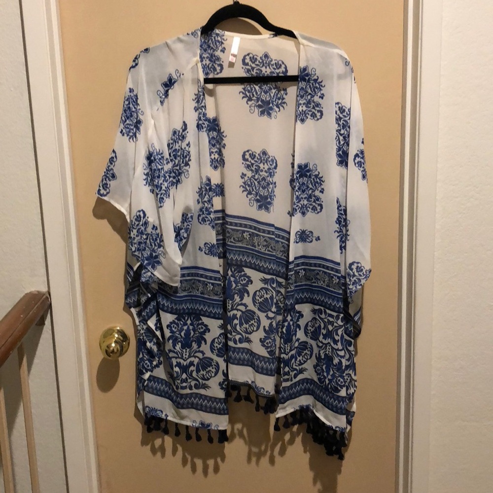 Open sheer kimono